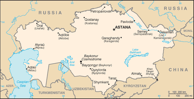 ural river map russia